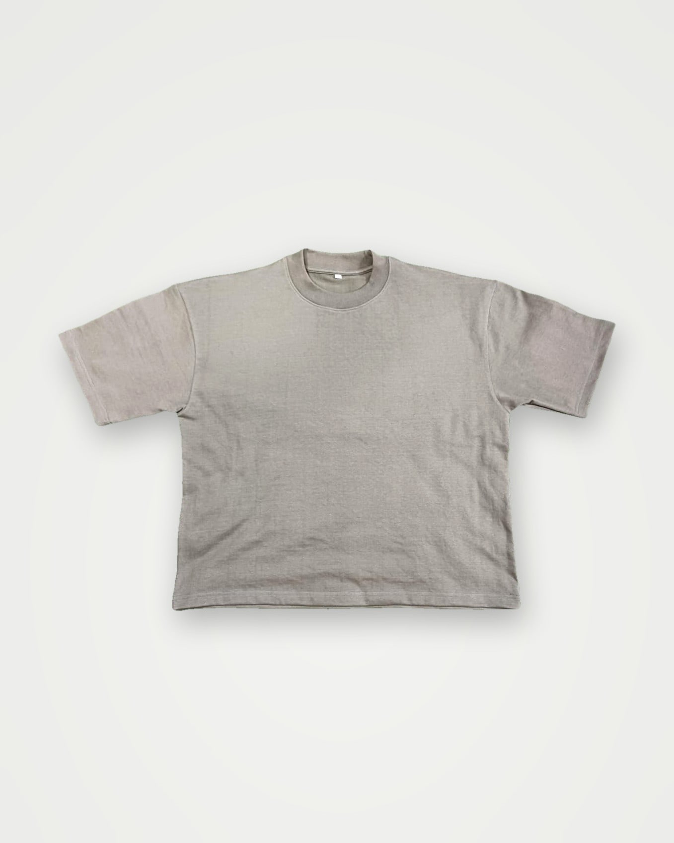 Blank taupe heavyweight boxy t-shirt