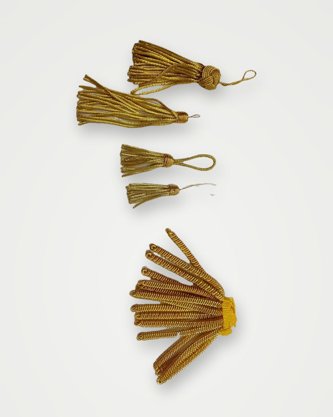 Gold bullion tassels and fringe